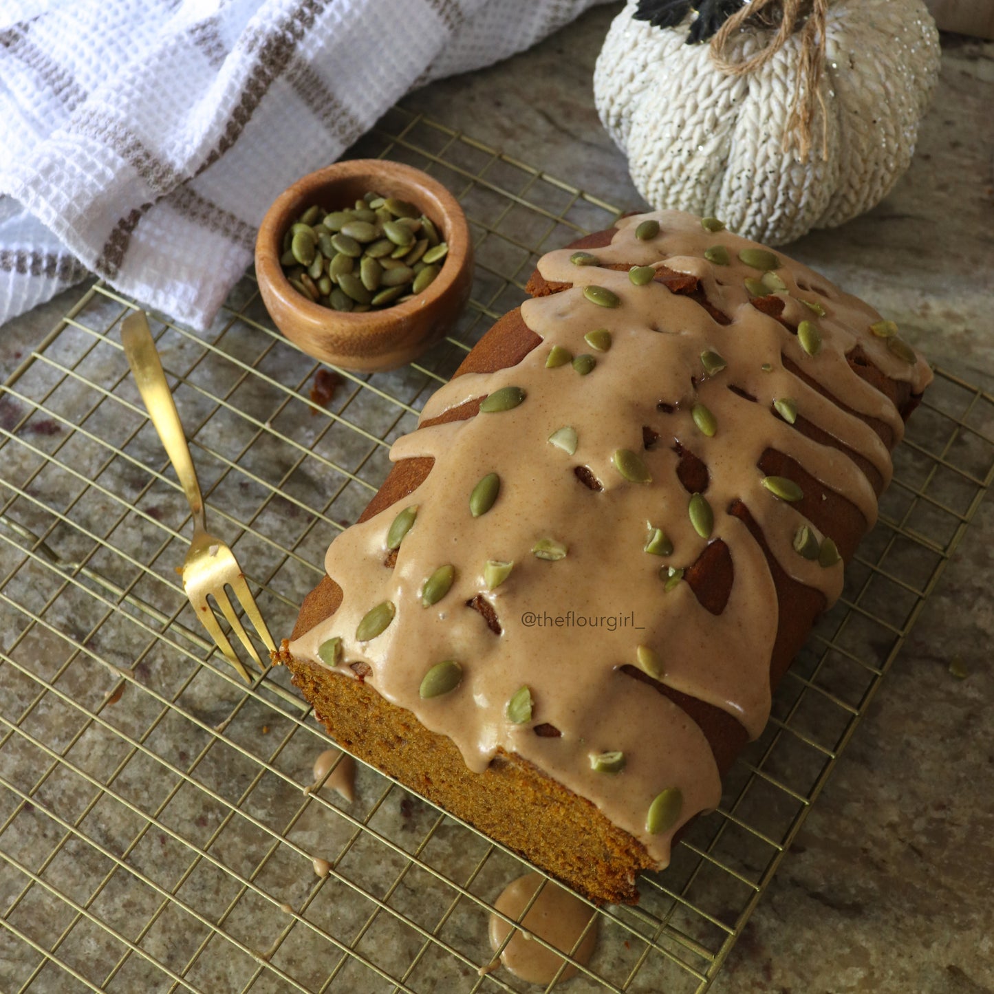 Pumpkin Spice Loaf with Maple Glaze
