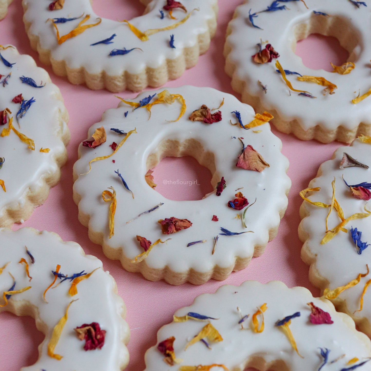 Floral Sugar Cookie Rings